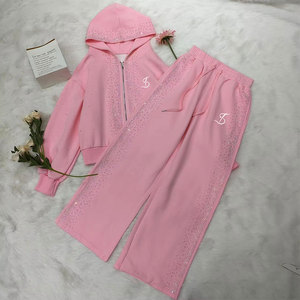 Cotton / Polyester Made Two Piece Rhinestone Tracksuit For Men Best Selling High Quality Rhinestone Tracksuit - Product Image 4