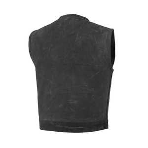 Lowside - Gilet en toile cirée pour homme, style motard - Product Image 2