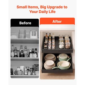 Organisateur de tiroir coulissant pour armoire, lot de 2, extensible de 12,2 à 18,9 pouces de large et de 20,47 pouces de profondeur, pour armoires de salle de bain - Product Image 6