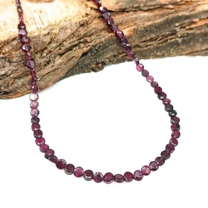 Collier de perles facettées en grenat rouge naturel, bijoux en pierres précieuses, fermoir en argent sterling 925, vente en gros, cadeau pour femme - Product Image 5