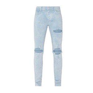 Jean en denim délavé coupe droite pour homme, taille mi-haute, coupe classique, décontracté, en coton respirant, idéal pour le printemps - Product Image 6