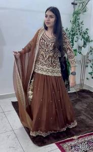 Vestido Indio al por Mayor para Mujer, Salwar Kameez con Bordado Intenso, Georgette Premium, Ropa Étnica para Boda, Diseño Pakistaní Nupcial - Product Image 2