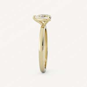 Pear Cut Lab Grown Diamond Engagement Ring Modern Solitaire Prong Set 1.7mm Luxury Everyday Jewelry 10k 14k Solid Gold Wholesale - Product Image 3