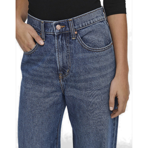 Jean évasé en denim pour femme 100 % coton ultra-doux et respirant, broderie, tissu de qualité supérieure, séchage rapide, taille haute, style années 90 - Product Image 5