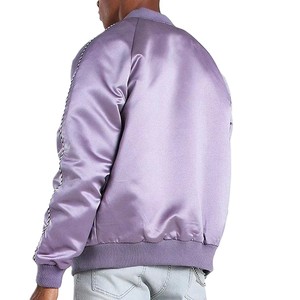 New Fashion Style Custom Satin Varsity <b>Jacket</b> Plain Breathable Plus Size Satin <b>Baseball</b> Hip Hop <b>Jacket</b> <b>for</b> <b>Men</b> - Product Image 2