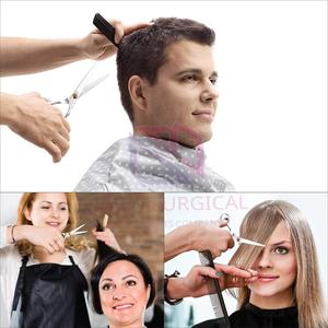 Tijeras de Peluquería Profesionales de Acero Inoxidable, Acabado Espejo, con Tornillo Dorado y Reposa Dedos |   Tijeras Profesionales para Corte de Cabello de Salón - Product Image 4