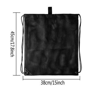 Breathable Mesh Drawstring <b>Backpack</b> Unisex Softback Daypack with Arcuate Shoulder <b>Strap</b> for Fruit Storage - Product Image 4