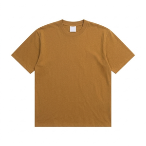 T-shirt Homme Col Rond 100% Coton Personnalisé avec Impression en Relief, Style Streetwear Lourd et Léger, Vente en Gros - Product Image 4