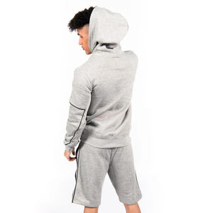 Ensemble moderne pour homme : sweat à capuche et short de sport en coton – Idéal pour l'été, la mode urbaine, la gym et l'entraînement – Personnalisation du logo OEM disponible - Product Image 5