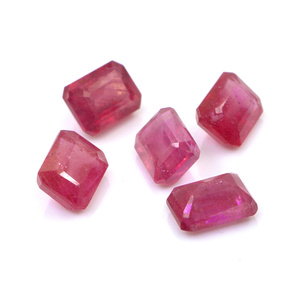 Rubis naturels de Bangkok, octogones calibrés 6x8mm, pierres précieuses de rubis naturelles facettées pour la fabrication de bijoux, prêtes à l'emploi - Product Image 3