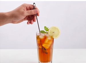 Cuillères à cocktail musicales en acier inoxydable, finition miroir argenté, manche en forme de clé de musique, pour fêtes, hôtels et cafés - Product Image 5