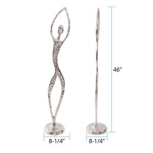 Contemporary Aluminium Figurative Sculpture Handmade Eco-Friendly Durable Modern Tabletop <b>Decor</b> for Living Room by Jaffs Exports - Product Image 2