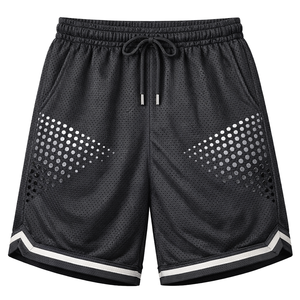 Pantalones cortos deportivos de malla de verano para hombre, ligeros, para gimnasio, entrenamiento, correr, fitness, secado rápido, transpirables, cintura elástica, pantalones informales - Product Image 5