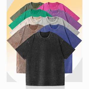 T-shirt délavé à manches raglan en polyester/coton écologique 220g, coupe oversize, sportif, personnalisable avec logo, pour homme et femme - Product Image 1