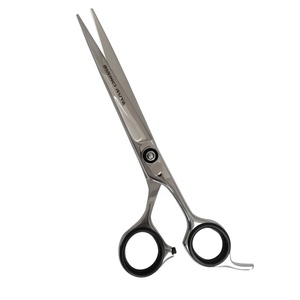 Ciseaux de barbier en acier inoxydable, lame tranchante, manche moyen, pour droitiers, pour couper et amincir les cheveux, salon de coiffure - Product Image 1