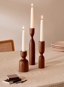 Portavelas de Madera Premium para Decoración de Mesa, con Forma Elegante, Construcción Duradera, Ecológico y Decoración Navideña - Product Image 4