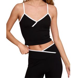 Ensemble de yoga d'été personnalisé pour femmes en gros : Pantalon de yoga taille haute à contrôle abdominal et soutien-gorge de sport – Tenue de fitness - Product Image 3