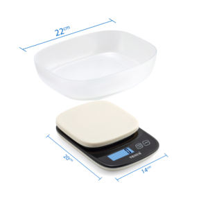 Balance électronique de cuisine en plastique 10kg/1g/22lbs avec écran LCD, étanche et arrêt automatique pour la pâtisserie et la cuisine - Product Image 2
