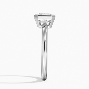 Bague BOJ 0105 en argent 925, taille Asscher, sertie d'une pierre halo, monture à griffes, solitaire, diamant 2 carats, couleur D, VVS1, moissanite certifiée GRA - Product Image 3