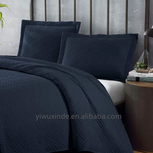 <span class=keywords><strong>Couvre</strong></span>-<span class=keywords><strong>lit</strong></span> matelassé réversible en <span class=keywords><strong>coton</strong></span>, lavable en machine, de luxe, personnalisé, nouveau design, 3 pièces, <span class=keywords><strong>bleu</strong></span> foncé, 2023 - Product Image 2