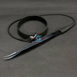 Pinzas para Pestañas con Brazalete Flexible para Extensión de Pestañas, Puntas de Acero Inoxidable de Precisión - Product Image 2