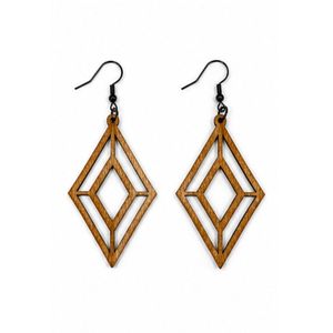 Boucles d'oreilles en bois pour femmes, légères, ajourées, élégantes, minimalistes, naturelles, pour un usage quotidien - Product Image 6