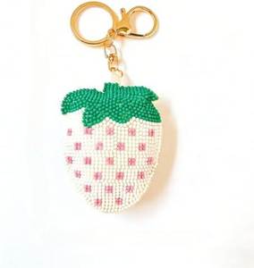 Colorful Classic Embroidery Beaded Eco-Friendly Handmade <b>Keychain</b> Fashion Purse Charm - Product Image 1