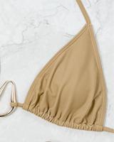 Ensemble de bikini à anneau métallique personnalisé OEM ODM pour femme, micro-string à nouer sur les côtés, maillot de bain deux pièces, taille, couleur, tissu et étiquette personnalisables