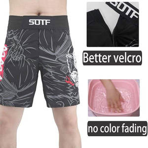 Shorts de combat MMA haut de gamme pour hommes, shorts d'entraînement professionnels UFC pour BJJ No-Gi Grappling et Jiu-Jitsu, légers - Product Image 2