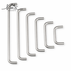 Poignée de meuble moderne en acier inoxydable en forme de L, poignée de tiroir incurvée minimaliste pour armoire de cuisine, porte de placard - Product Image 1