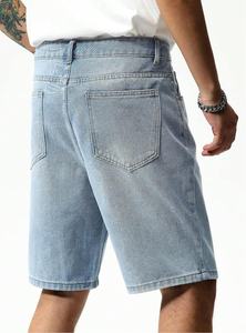 Shorts en jean baggy pour hommes, coupe ample, style vintage, jambes larges, streetwear oversize, hip hop, décontracté, en denim. - Product Image 2