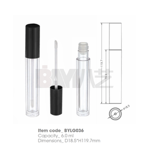 หลอดลิปกลอสพลาสติกคุณภาพสูงแบบเปล่า ภาชนะบรรจุลิปสติกแบบน้ำ พร้อมฝาเกลียวสำหรับใช้กับเครื่องสำอาง - Product Image 1