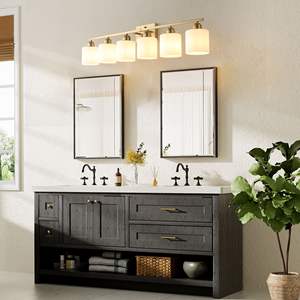6-<b>Light</b> Modern Gold Bathroom Vanity <b>Light</b> 38\" Brushed Gold <b>Sconces</b> Wall Lighting for Bedroom Living Vanity Lighting Bathroom - Product Image 3