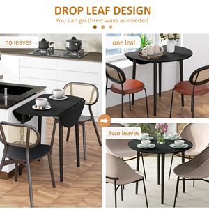 Tavolo da Pranzo Pieghevole da 35 Pollici con Gambe in Legno Massello Nero Anticato, Design Europeo con Piano Ribaltabile per Cucina, Sala da Pranzo, Laboratorio, Banchetti - Product Image 4