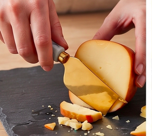 <b>Cheese</b> <b>Knife</b> <b>Set</b> With Marble Handle Gold Stainless Steel <b>Cheese</b> Tools Serving Cutlery For <b>Cheese</b> Serving Use And Hotel Use - Product Image 5