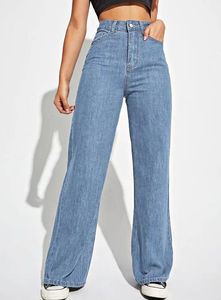 Best Price High Quality Plus Size Women's Vintage Eco-Friendly Breathable Streetwear Midweight Denim <b>Cargo</b> Pants Elastic Waist - Product Image 5