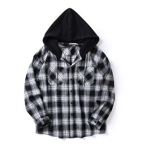 Camisa de Franela a Cuadros para Hombre, Estilo Casual, 100% Algodón, Otoño, con Botones a Presión, Tallas Grandes y Altas, Estilo Biker, OEM - Product Image 1