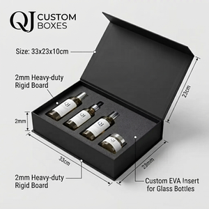 Caja de Cartón Rígido Magnética de Lujo con Logotipo Personalizado, Ecológica y Reutilizable para Empaque de Botellas de Cuidado Personal y Cosméticos, Cajas QJ - Product Image 2