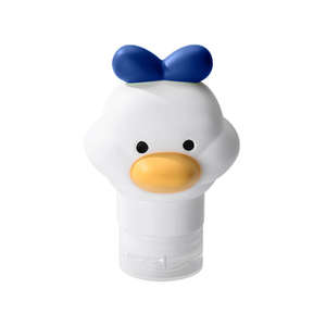 Bouteille distributrice en silicone de 80 ml avec bouchon à clapet et motif mignon de petit canard pour shampoing, cosmétiques, gel douche - Bouteille à presser - Product Image 6