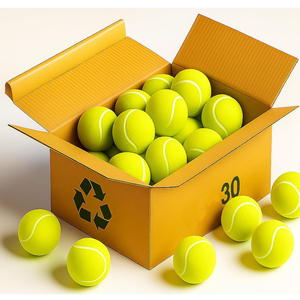 Balles d'entraînement durables à haute élasticité pour les clubs, les écoles et la pratique professionnelle, balles de tennis de couleur jaune haute visibilité - Product Image 1