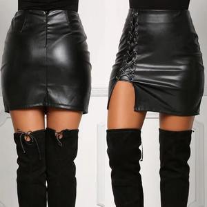 Jupe décontractée pour femme en cuir véritable de qualité supérieure, couleur unie, taille naturelle, style vintage, écologique, hiver, 100% cuir de vachette, longueur midi - Product Image 3