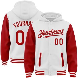 Chaqueta Varsity para Hombre con Capucha, Estilo Béisbol, Personalizada con Nombre y Número, Ropa Exterior Informal - Product Image 6