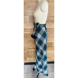 กระโปรงวินเทจยุค 60 สำหรับผู้หญิง ไซส์ XS สีเขียว สีน้ำเงิน สีดำ ลายสก็อต ผ้าขนสัตว์ กระโปรงยาวแบบมีเข็มขัด สำหรับสาวๆ ปี 2026 - Product Image 3