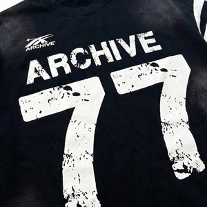 Sudadera Corta Archive 77 |   Jersey de Manga Larga con Efecto Desgastado |   Camiseta Oversize Estilo Urbano Vintage |   Fabricante OEM Personalizado - Product Image 4