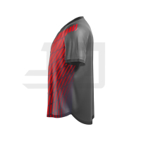 JAMEZ SPORTS Jersey Lengan Pendek Model Kancing V-Neck Round-Neck Cetak Sublimasi Nomor Tim 100% Poliester Custom