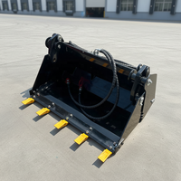 Mini-chargeuse compacte sur chenilles à essence ou diesel avec godet 4-en-1, machine hydraulique compacte sur chenilles