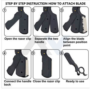 Rasoir de Barbier à Lame Droite pour un Rasage Précis, Qualité Salon, Rasoir Manuel pour Hommes, Rasoir à Main pour la Barbe, Shavette de Haute Qualité - Product Image 6