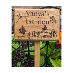 Letrero de Madera Personalizado para Jardín, Marcador de Plantas Grabado, Placa de Madera Vintage, Decoración para Patio, Tablero Decorativo - Product Image 1