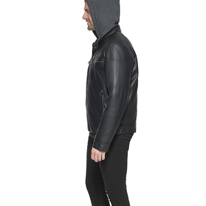 Men's Leather <b>Jacket</b> With Warm Fashionable Zipper OEM Style <b>winter</b> <b>jacket</b> for Online sale in Reasonable price - Product Image 6