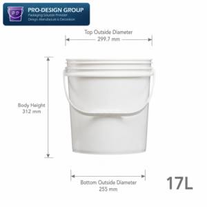 17L Plastic Printing Ink <b>Bucket</b> <b>with</b> Handle and Flat <b>Lid</b> for Printing Ink Packaging and Storage - Product Image 4
